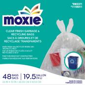 Moxie 48-Pack 20 Gallons Clear Outdoor Plastic Recycling Trash Bag