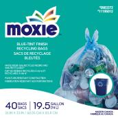 Moxie 40-Pack 20 Gallons Blue Outdoor Plastic Recycling Trash Bag
