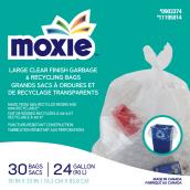 Moxie 30-Pack 204 Gallons Clear Outdoor Plastic Recycling Trash Bag