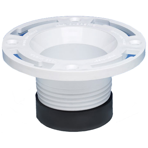 Oatey Twist-N-Set Replacement Closet Flange - PVC - White - 4 1/2-in W x 5-in D x 2 1/2-in H