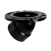 3-in - 4-in Dia. 45-Degree Black ABS Toilet Flange