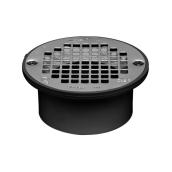 3-in - 4-in Dia. Black ABS SS Closet/Toilet Flange w/Strainer
