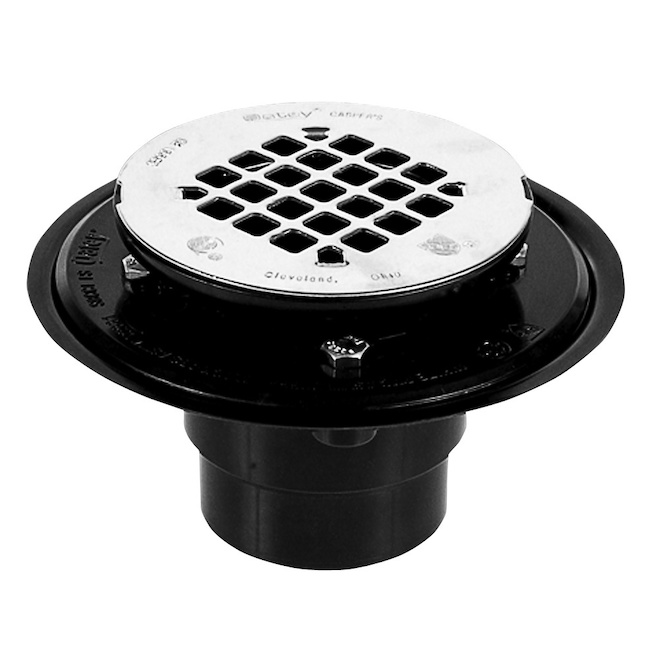 Oatey Black ABS Plastic and Stainless Steel Drain