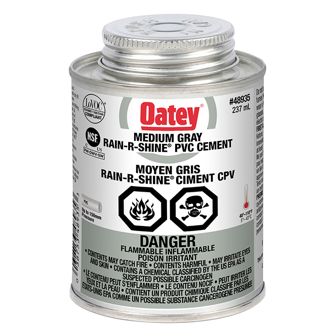 OATEY PVC Cement RainRShine Grey 237 mL 48935 RONA
