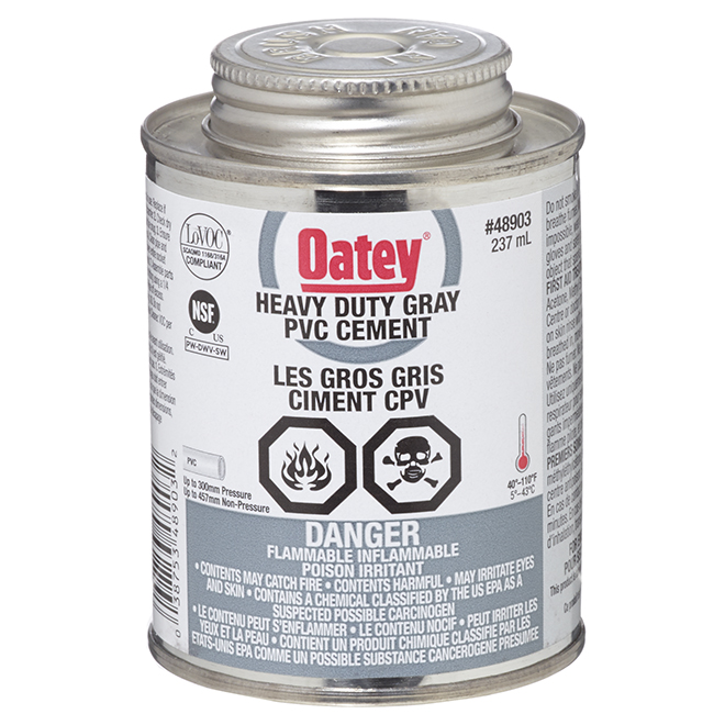 OATEY PVC Cement HeavyDuty Grey 237 mL 48903 RONA