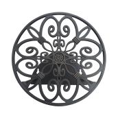 Support mural pour boyau d'arrosage, 8" x 8" x 6 1/2", noir
