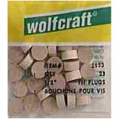 Wolfcraft Round Head Wood Plugs - Birch - Sanded - 5/16-in dia x 1/4-in L - 25-Pack