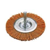 Wolfcraft Wheel Brush - 1/4-in Round Shank - Brown - for Cleaning and Polishing