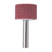 Wolfcraft Cylinder Grinding Stone - 1-in dia x 9/16-in L - 1/4-in Round Shank - Vitrified Aluminum Oxide