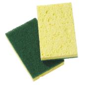IEL Kitchen Scrub Sponges - Yellow and Green - 4 1/2-in L x 1 3/4-in T x 3-in W - 2 Per Pack