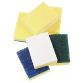 Éponges à récurer IEL, polyester, multisurfaces, paquet de 6