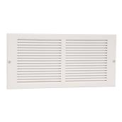 Imperial Sidewall Return Air Grille - Steel - White - 14-in W x 8-in H x 7/8-in Wall Projection