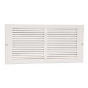 Grille d'aération murale standard Imperial, acier, blanche, 30 po de large x 6 po de haut