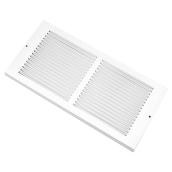 Imperial Baseboard Return Air Grille - Steel - White - 14-in W x 6-in H x 7/8-in Wall Projection