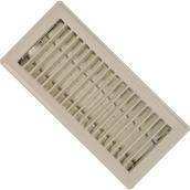 Imperial Louvered Floor Register - Almond - Painted Steel - 4-in W x 10-in L