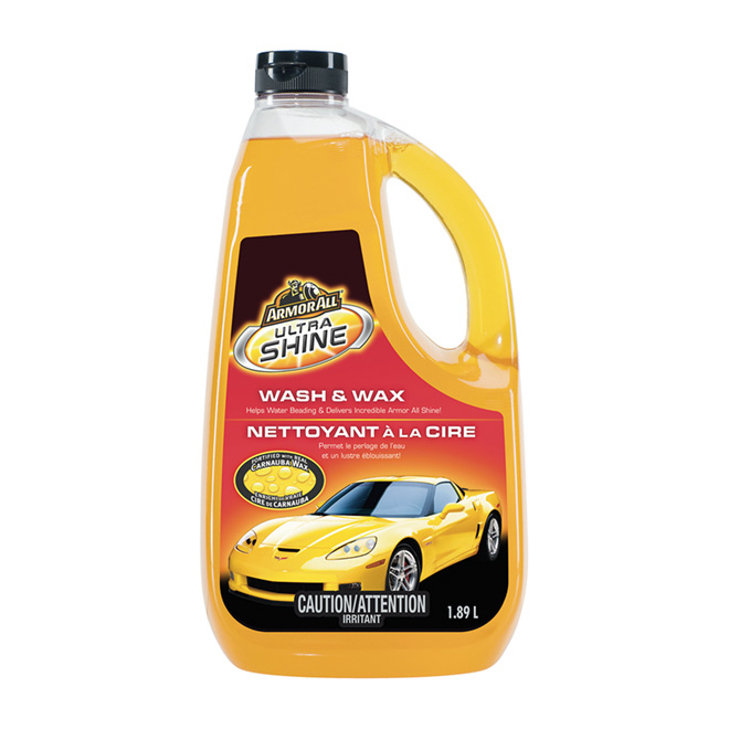Nettoyant et cire Ultra Shine d'Armor All, lubrifiant de surface, véritable cire de carnauba, 1,89 L