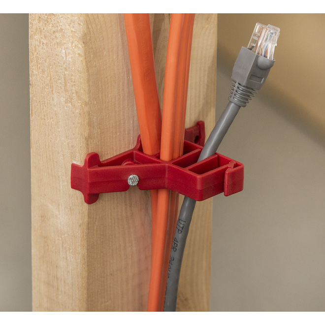 Gardner Bender Multi-Cable Staples - Red - Polypropylene - 20 per Pack  MCS-20W