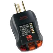 Outlet Tester - 120 V AC - 60 Hz - Black