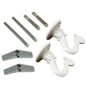Atron Wall and Ceiling Swag Hook Kit - Universal - White - 2 Per Set