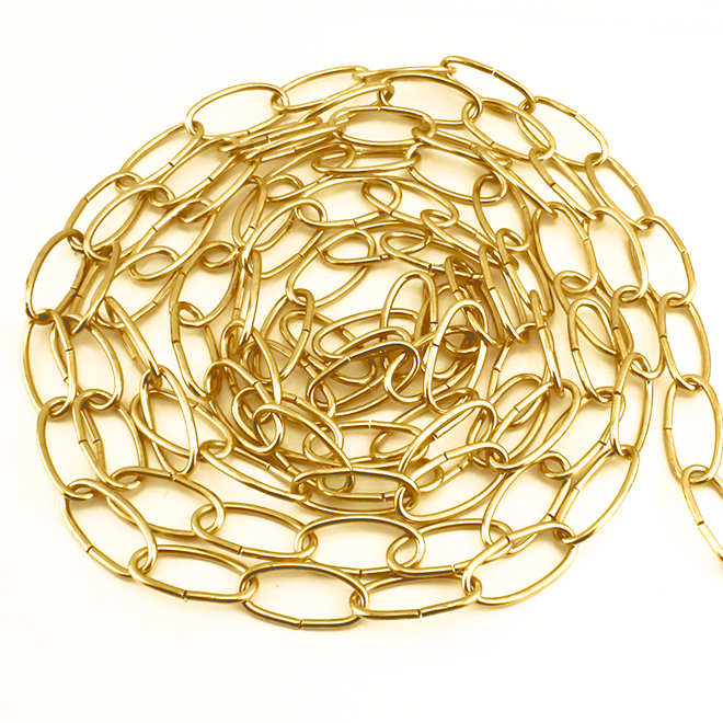 Atron Metal Oval Link Chain - Brass 