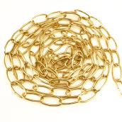 Atron Metal Oval Link Chain - Brass - 11-Gauge - 12-ft L