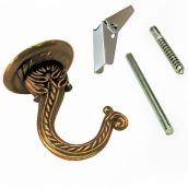 Jumbo Decorative Hook - Antique Brass