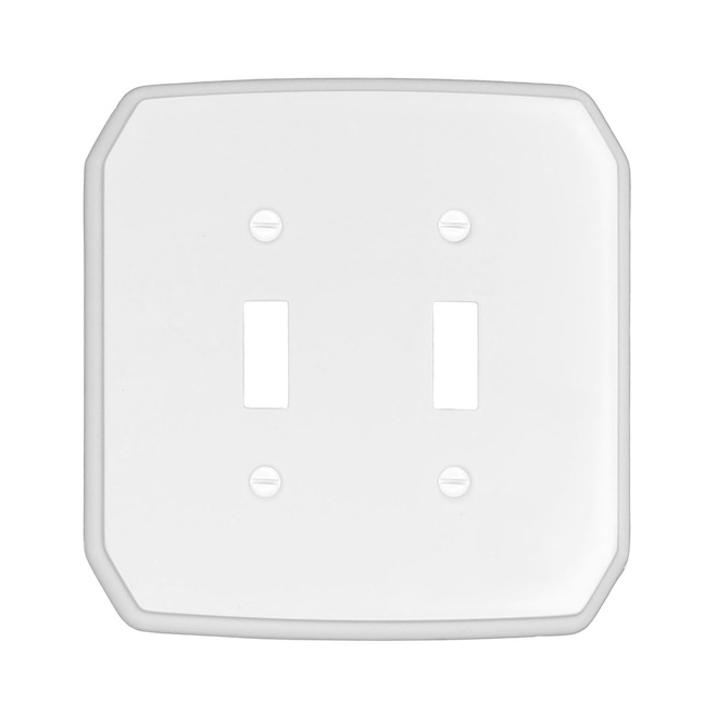 Atron 2-Gang 1-Pack White Toggle Jumbo Wall Plate