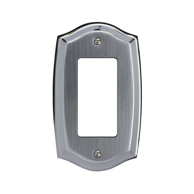 Atron 1-Gang 1-Pack Chrome Decorator Standard Wall Plate