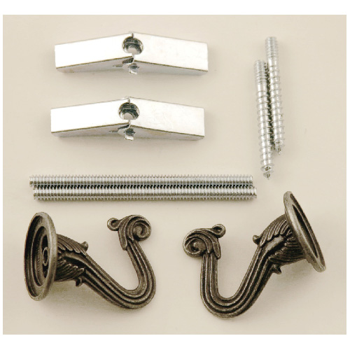 Atron Decorative Swag Hook Metal Pewter Finish 2 Per Set LA752 RONA