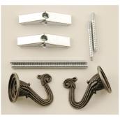 Decorative Swag Hook - Pack of 2 - Pewter