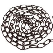 Atron Heavy Duty Oval Link Chain - Black - 8-Gauge - 12-ft L