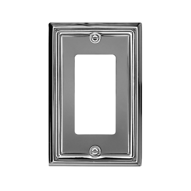 Atron 1-Gang 1-Pack Chrome Decorator Standard Wall Plate