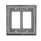 Plaque murale double décorative standard Atron, chrome (1/pqt)