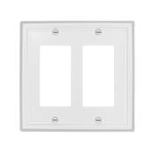 Double-Gang Wall Plate - "Estate" - White