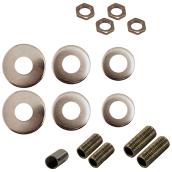 Ensemble tout usage de 15 pièces pour lampe, 1/8 IP, chrome