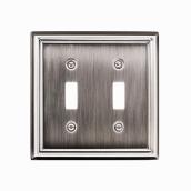 Atron 2-Gang 1-Pack Nickel Toggle Standard Wall Plate