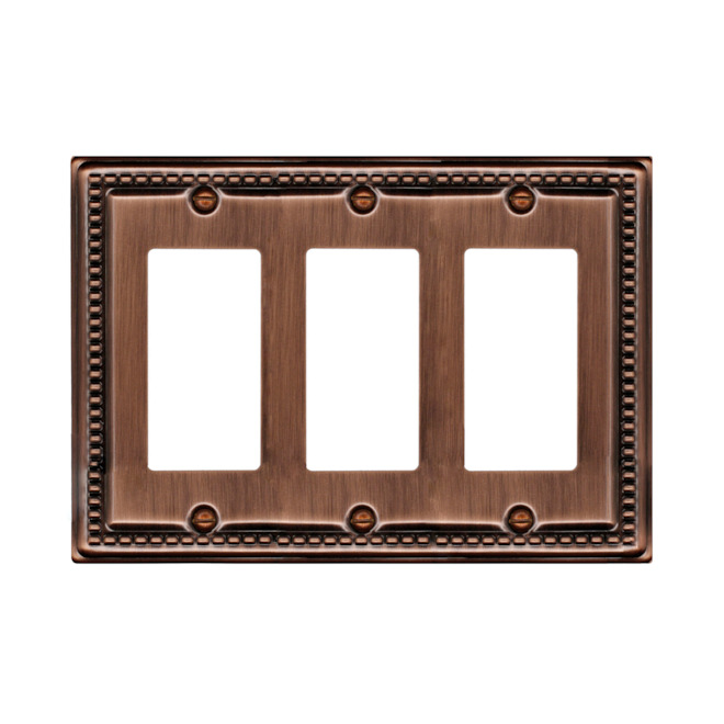 Atron 3-Gang 1-Pack Bronze Decorator Standard Wall Plate