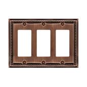 Atron 3-Gang 1-Pack Bronze Decorator Standard Wall Plate