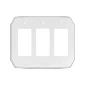 Atron 3-Gang 1-Pack White Decorator Jumbo Wall Plate
