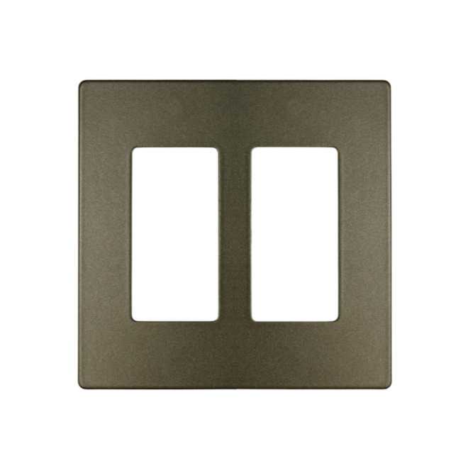 Plaque murale décorative double Atron sans vis, standard, noir (1/pqt)