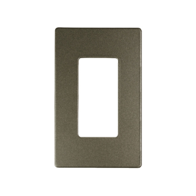 Atron 1-Gang 1-Pack Black Decorator Screwless Standard Wall Plate