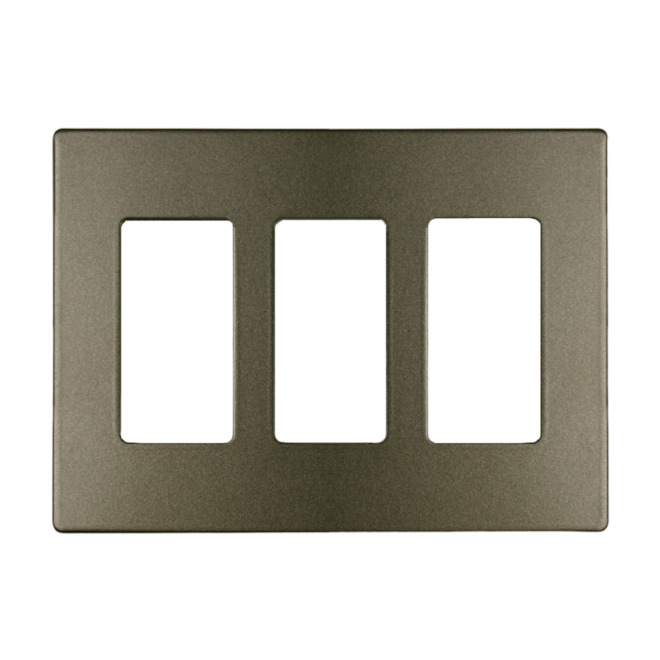 Plaque murale décorative triple Atron sans vis, standard, noir (1/pqt)