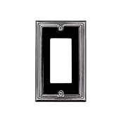 Atron 1-Gang 1-Pack Chrome and Black Decorator Standard Wall Plate