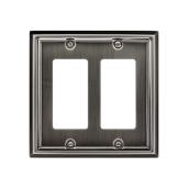 Atron 2-Gang 1-Pack Pewter Decorator Standard Wall Plate