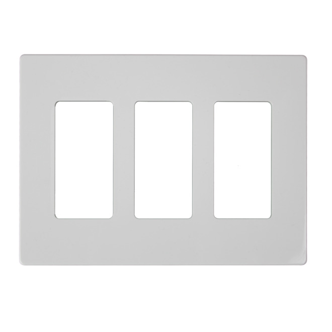 Atron 3-Gang 1-Pack White Decorator Standard Wall Plate