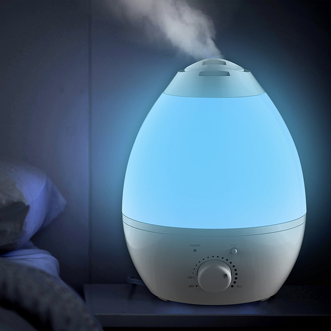 BELL+HOWELL 1 Gal Capacity Ultrasonic Color Changing Humidifier With Cool Mist 