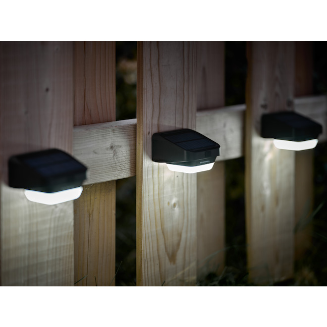 Bell + Howell 4-Pack Premiere 2-Watt Black Solar LED Fence Light