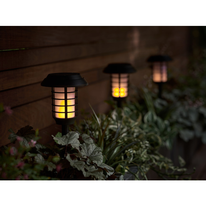 Bell + Howell 4-Pack Premiere 2-Watt Colour Changing Solar LED Lantern Lights Black