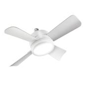 Bell + Howell 15.4-in White LED Indoor Ceiling Fan - Remote Control Included 4 Blades