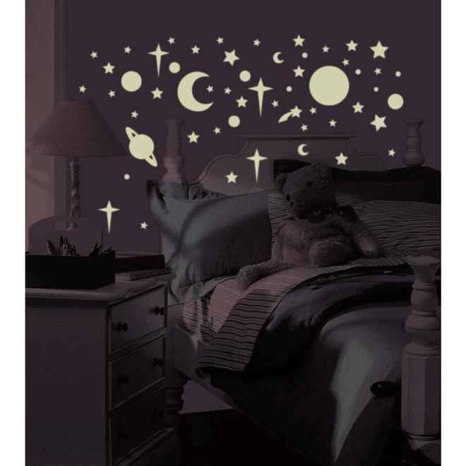 RoomMates Celestial Stars & Planets Glow in the Dark Wall Decals